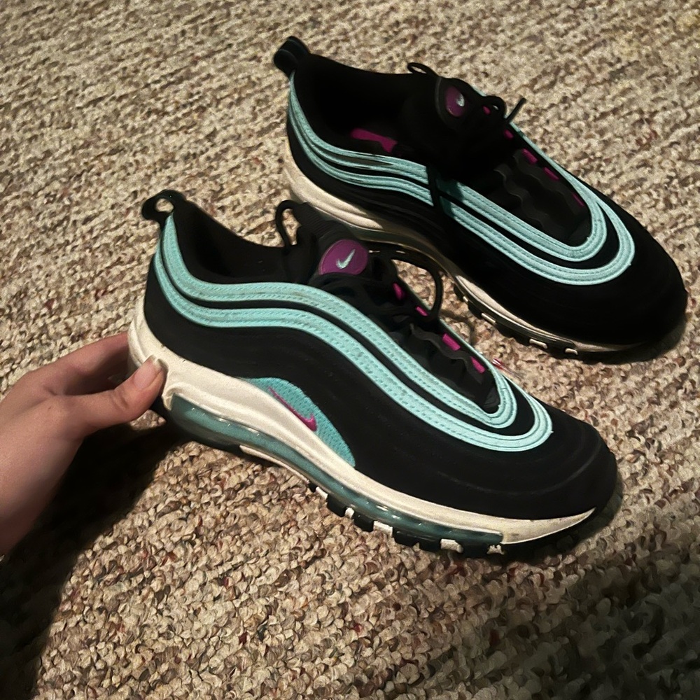 Purple and blue Nike air max